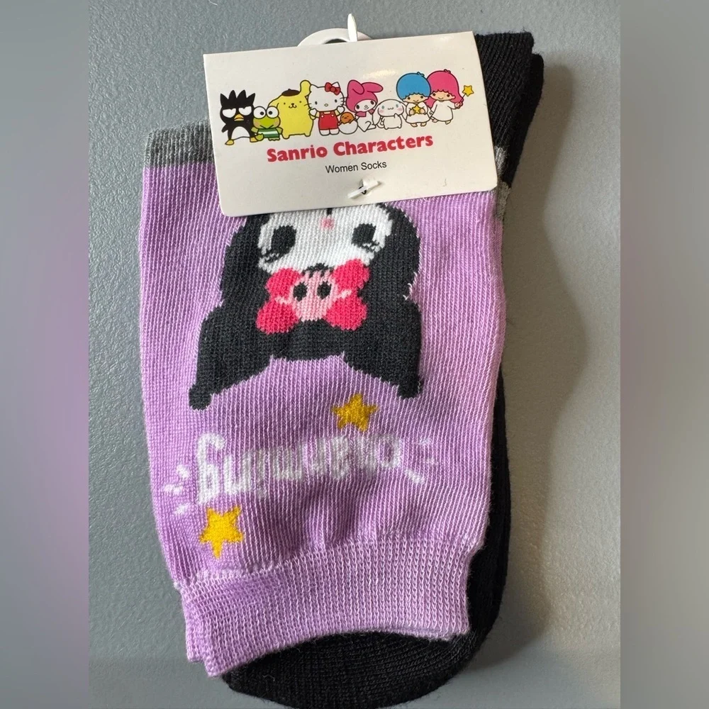 Sanrio Black and Purple Character Socks kuromi charming